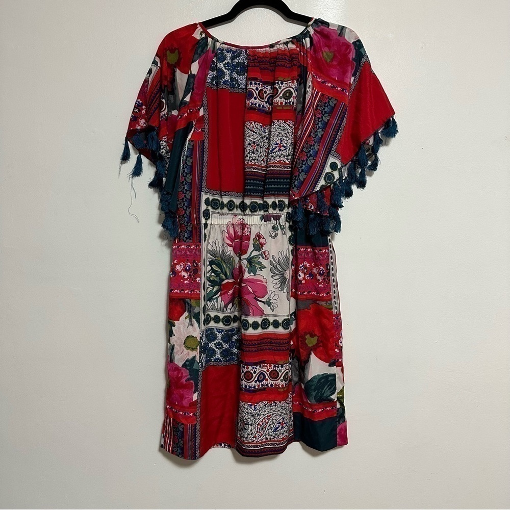 Anthro Vanessa Virginia Persian Rose Handkerchief Printed Dress - Picture 4 of 8